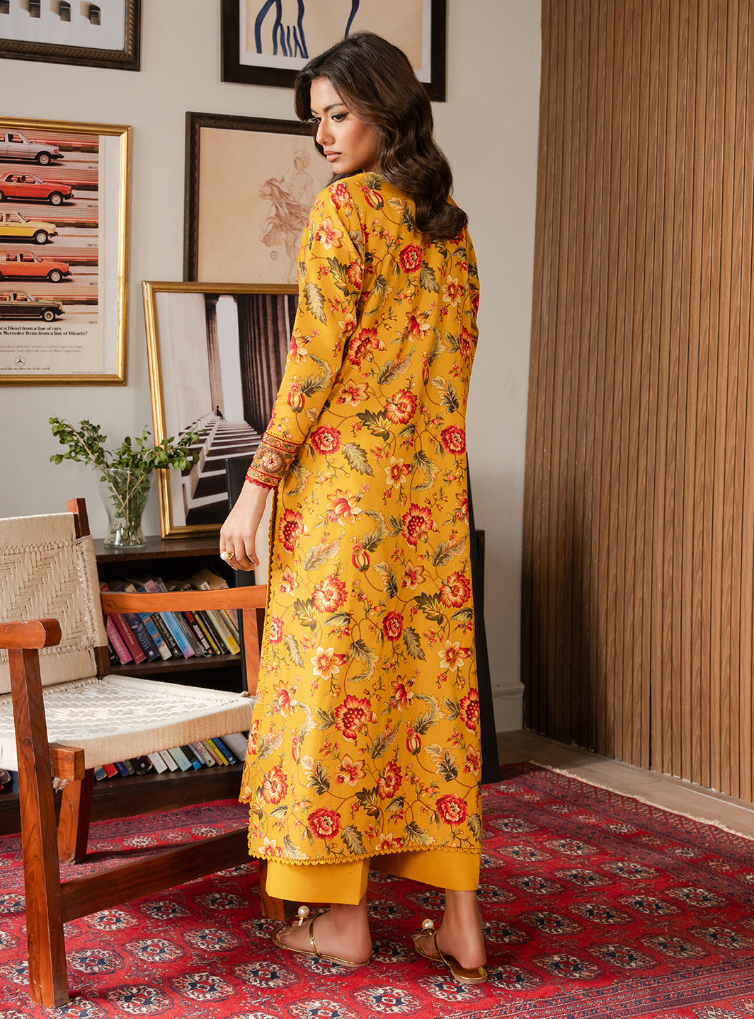 2 Piece - Printed Khaddar - Sunlit Petal