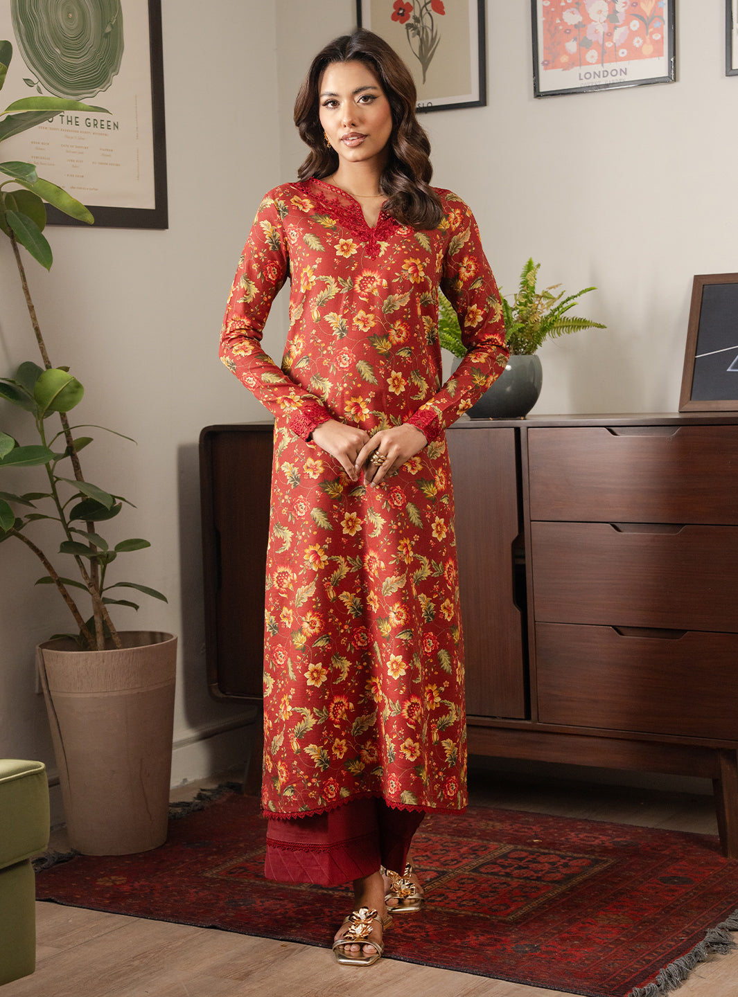 2 Piece - Printed Khaddar - Fira