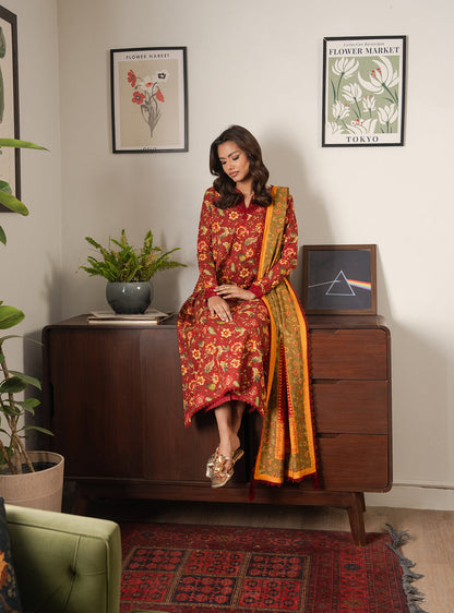 2 Piece - Printed Khaddar - Fira