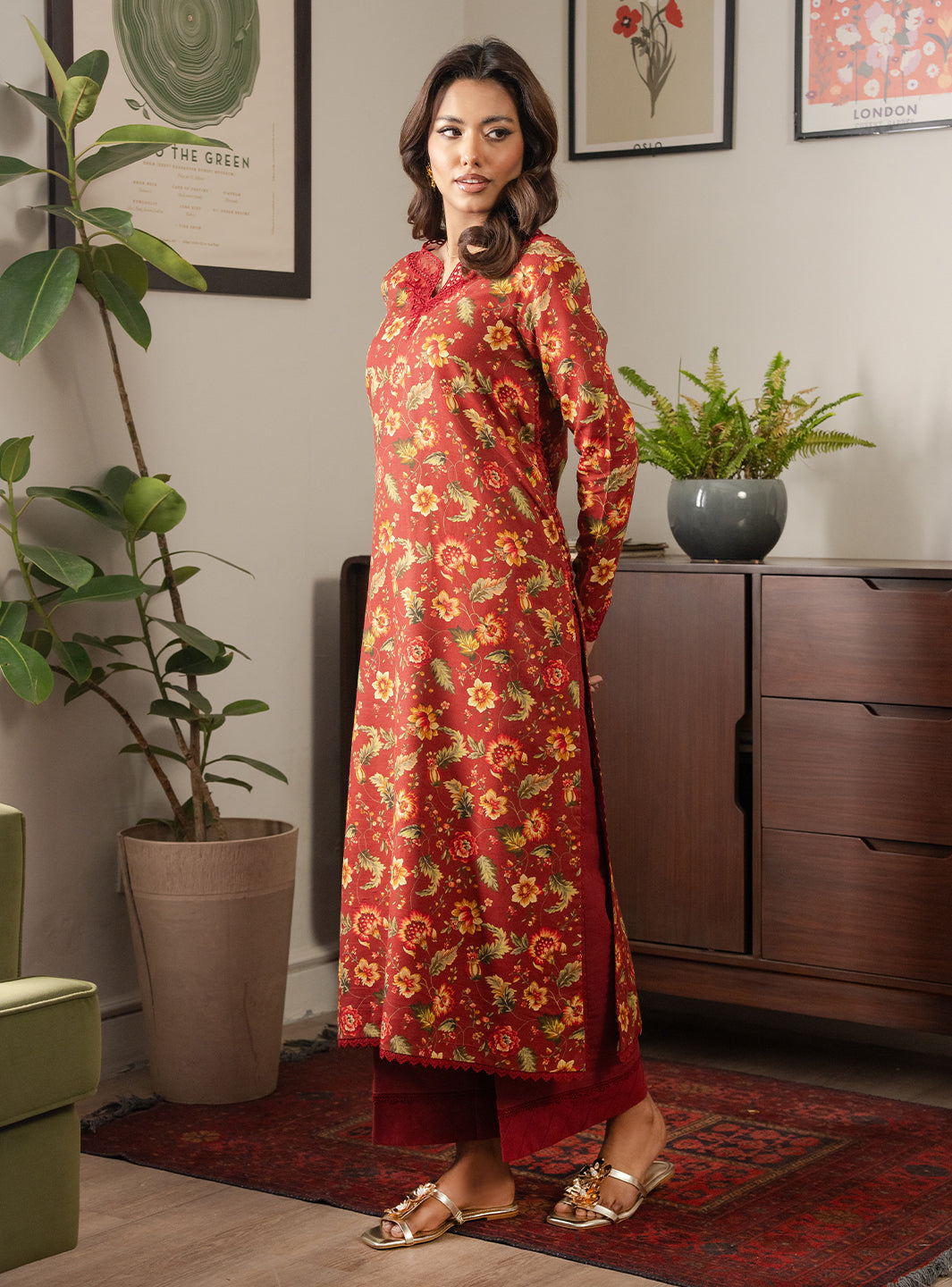 2 Piece - Printed Khaddar - Fira