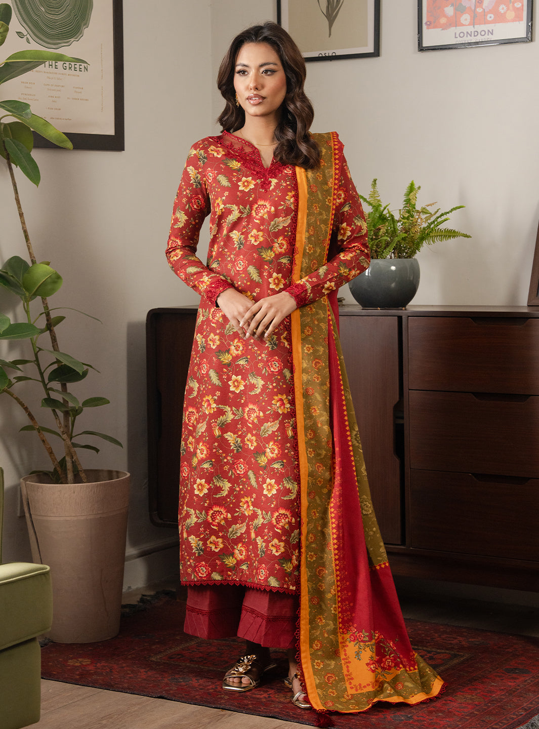 2 Piece - Printed Khaddar - Fira