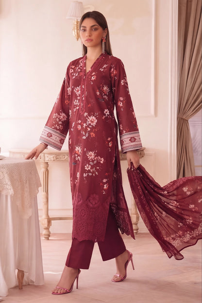 2 Piece - Embroidered Lawn - Fantak 168