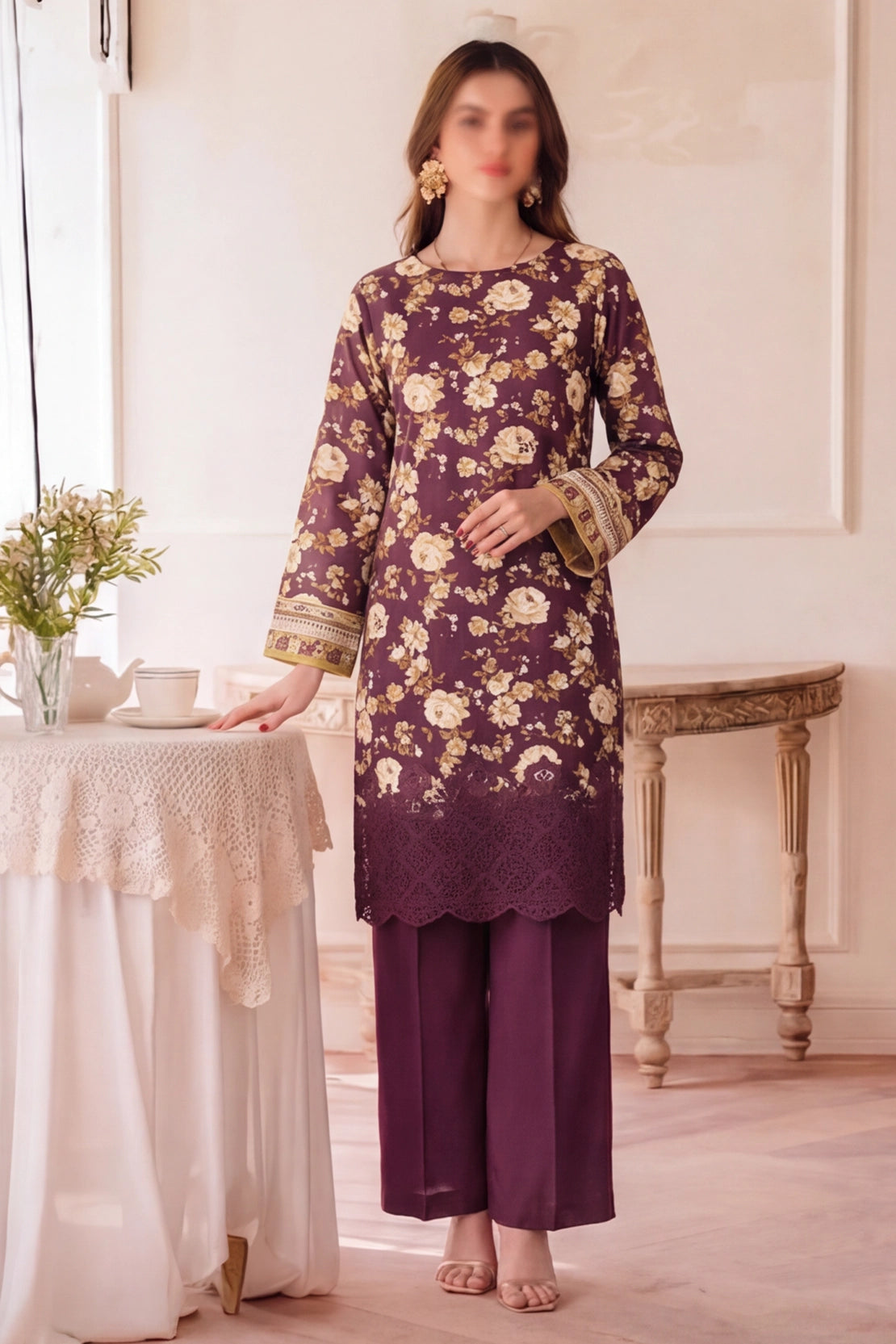 2 Piece - Embroidered Lawn - Fantak 170