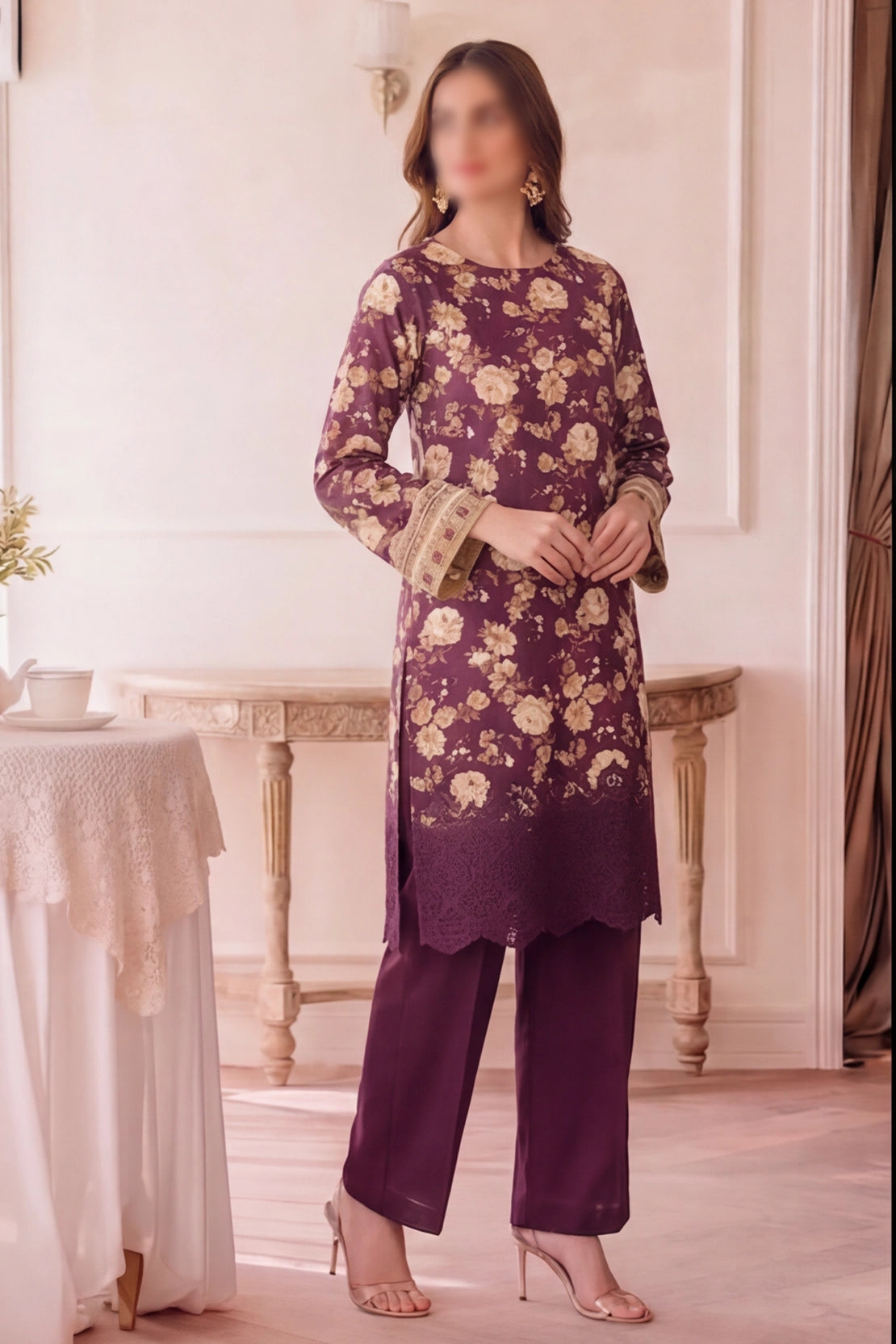 2 Piece - Embroidered Lawn - Fantak 170