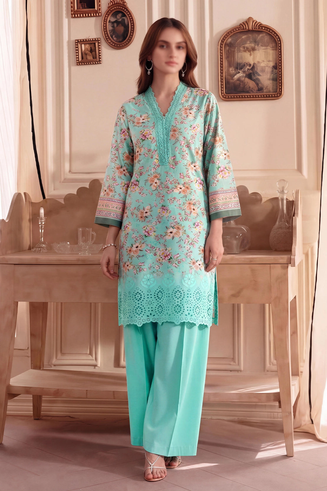 2 Piece - Embroidered Lawn - Fantak 173