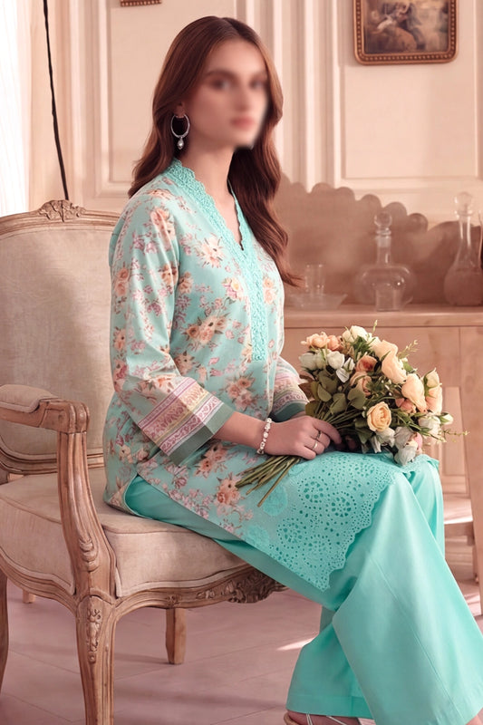 2 Piece - Embroidered Lawn - Fantak 173