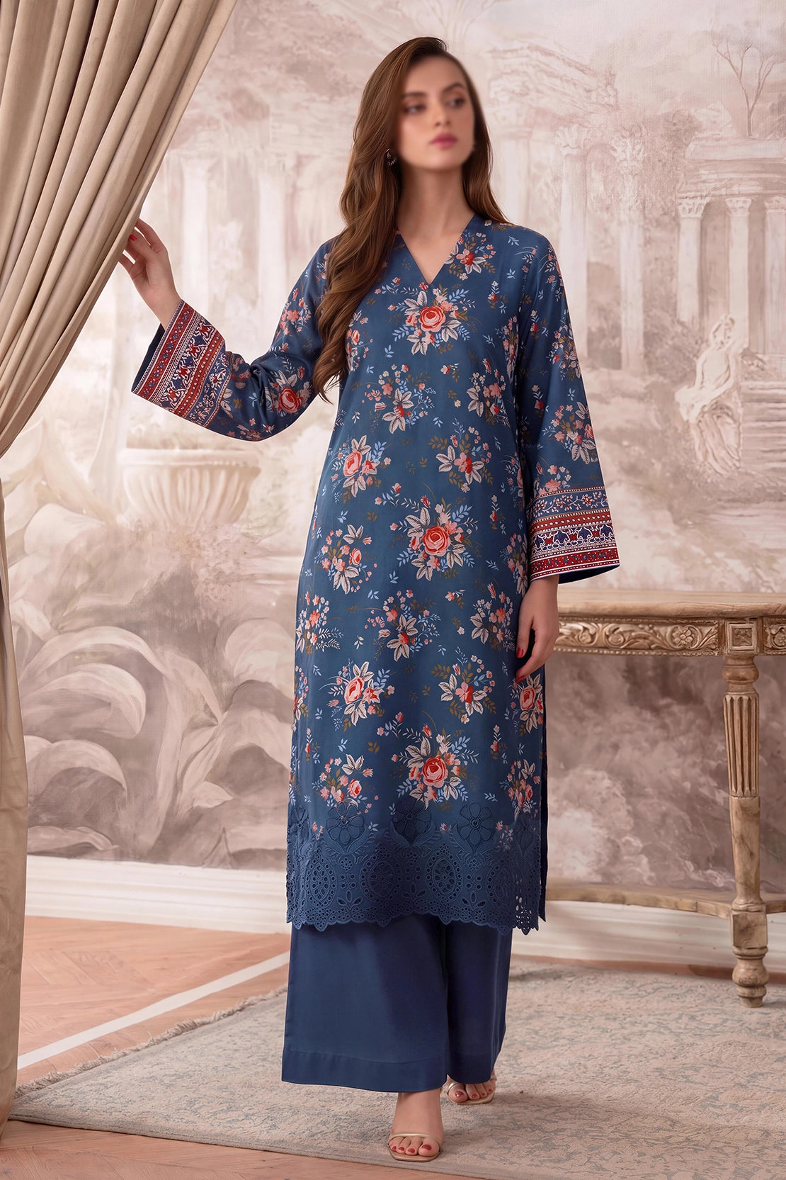 2 Piece - Embroidered Lawn - Fantak 174