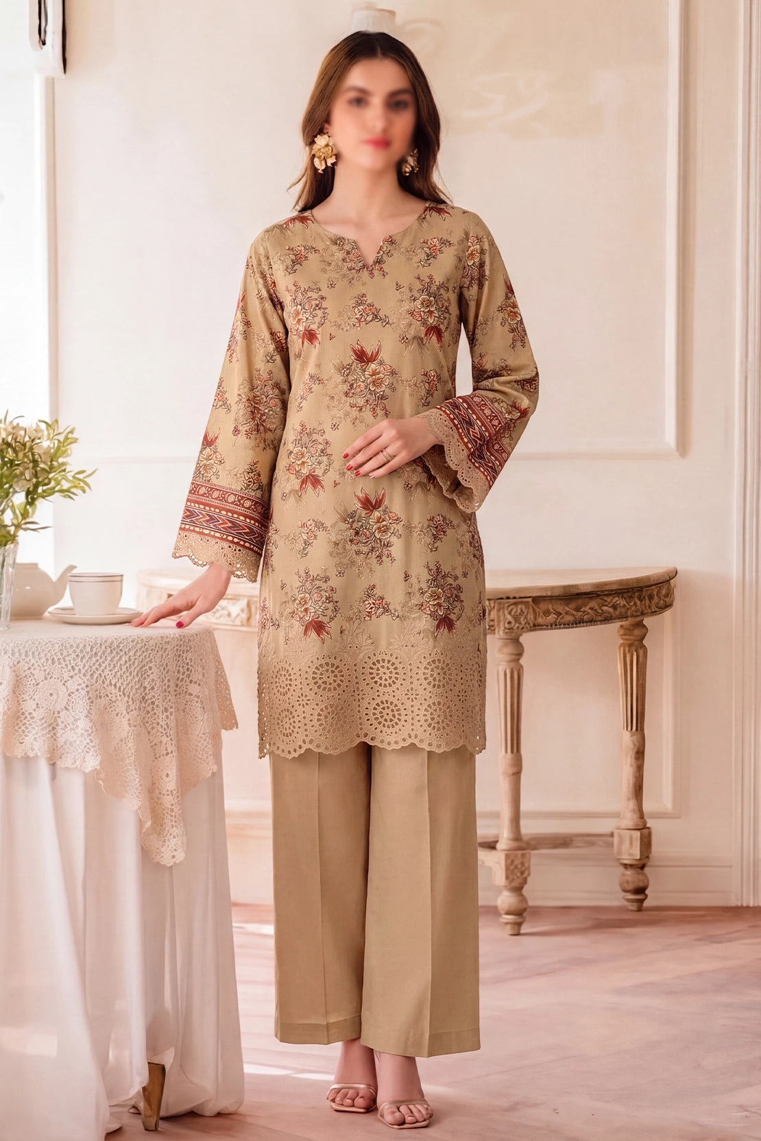 2 Piece - Embroidered Lawn - Fantak 176