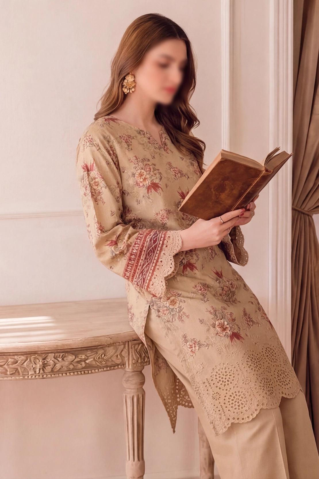 2 Piece - Embroidered Lawn - Fantak 176