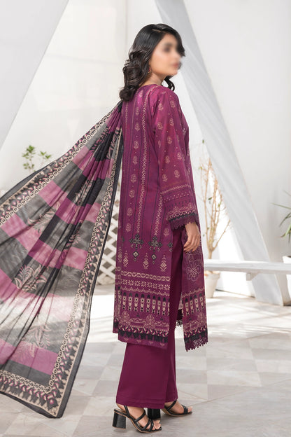 3 Piece - Embroidered Lawn - Jasmine 801