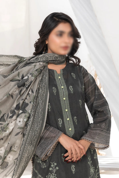 3 Piece - Embroidered Lawn - Jasmine 802