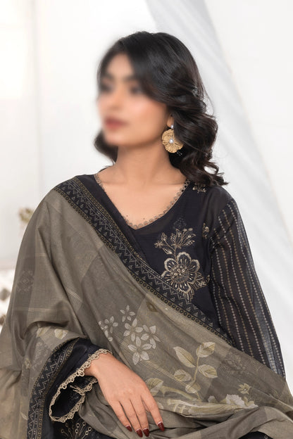 3 Piece - Embroidered Lawn - Jasmine 803