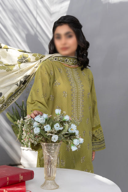3 Piece - Embroidered Lawn - Jasmine 807
