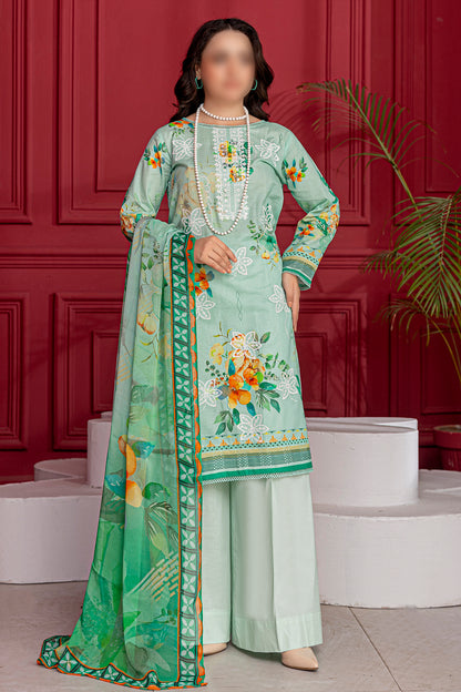 3 Piece - Embroidered Lawn  - Luna 101