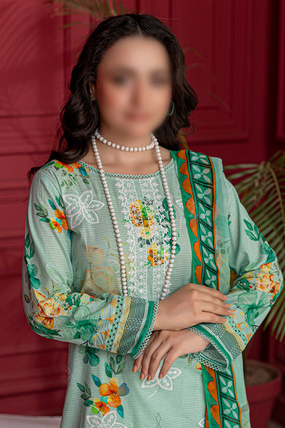 3 Piece - Embroidered Lawn  - Luna 101