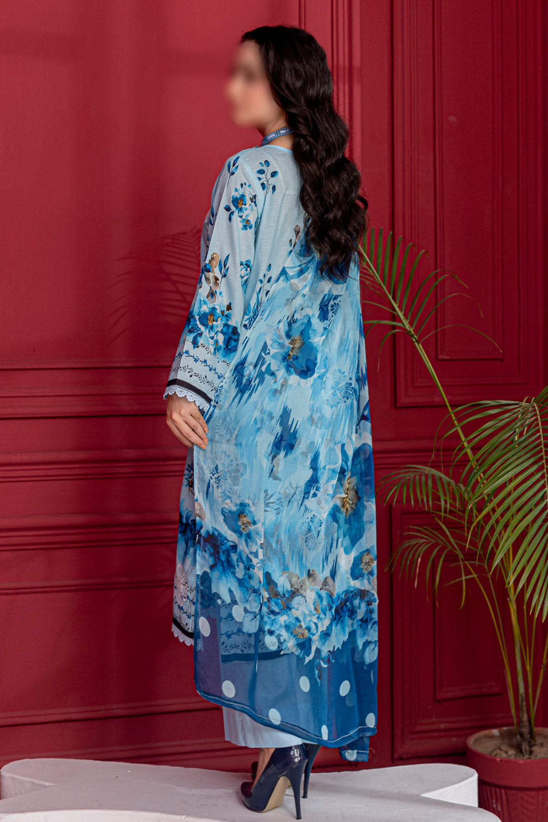 3 Piece - Embroidered Lawn  - Luna 103