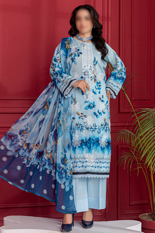 3 Piece - Embroidered Lawn  - Luna 103
