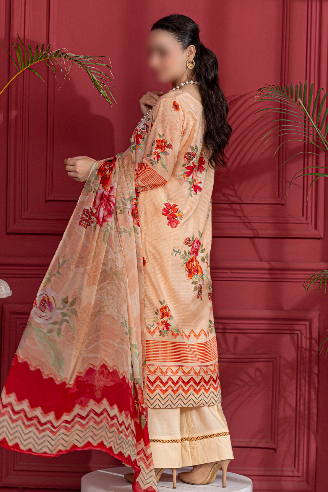 3 Piece - Embroidered Lawn  - Luna 106