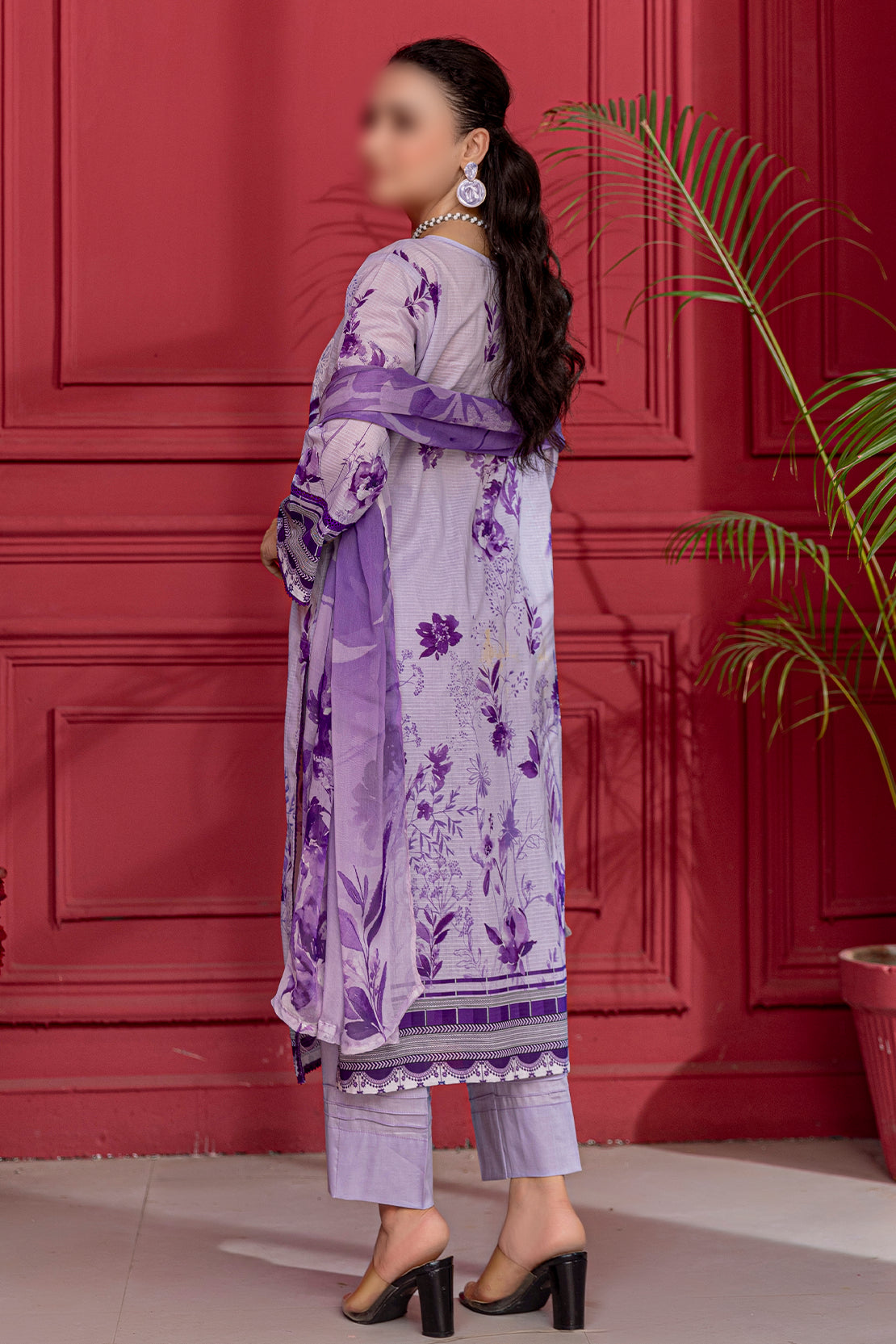 3 Piece - Embroidered Lawn  - Luna 108