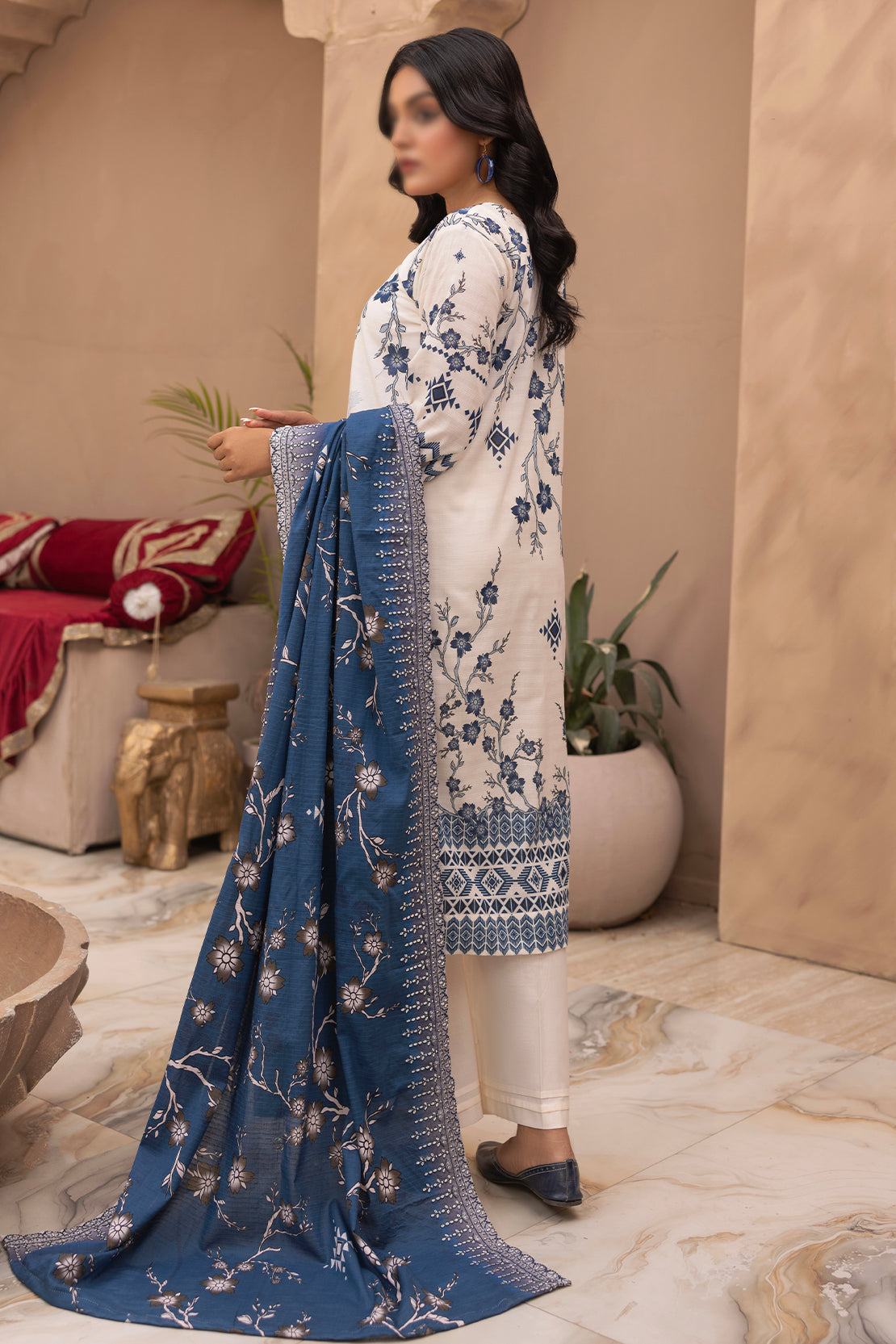 3 Piece - Digitally Printed Lawn - Mahnoosh 101
