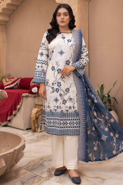3 Piece - Digitally Printed Lawn - Mahnoosh 101