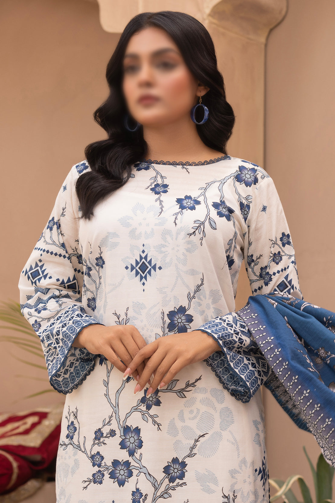 3 Piece - Digitally Printed Lawn - Mahnoosh 101