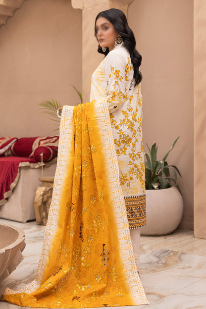 3 Piece - Digitally Printed Lawn - Mahnoosh 104