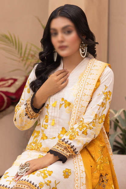 3 Piece - Digitally Printed Lawn - Mahnoosh 104
