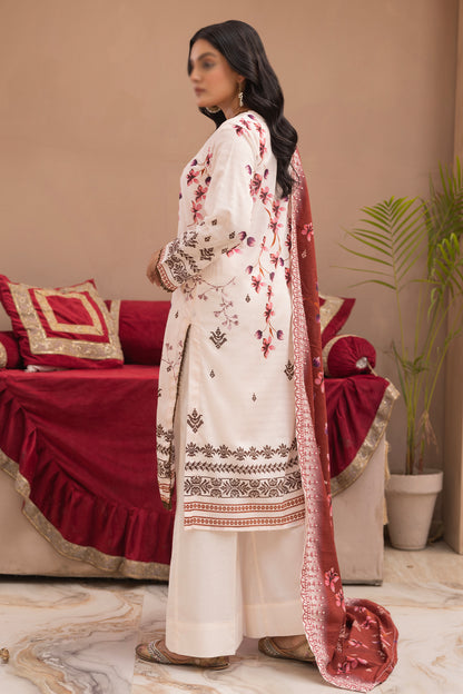 3 Piece - Digitally Printed Lawn - Mahnoosh 105