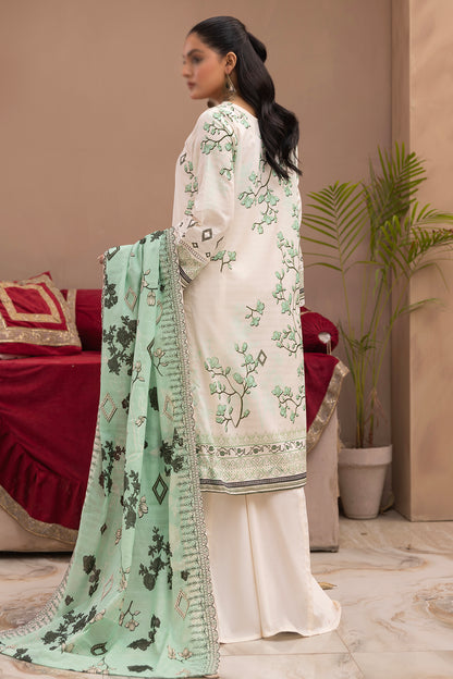 3 Piece - Digitally Printed Lawn - Mahnoosh 106