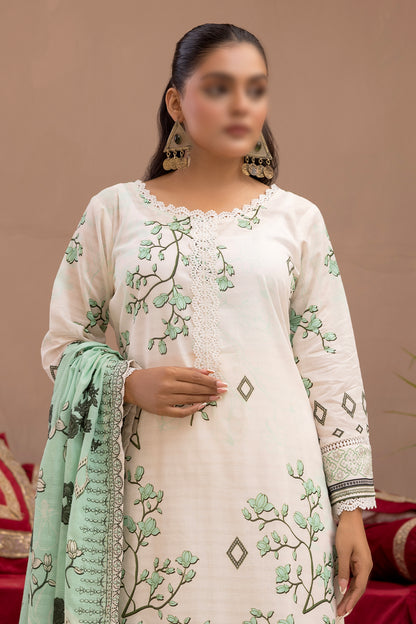 3 Piece - Digitally Printed Lawn - Mahnoosh 106