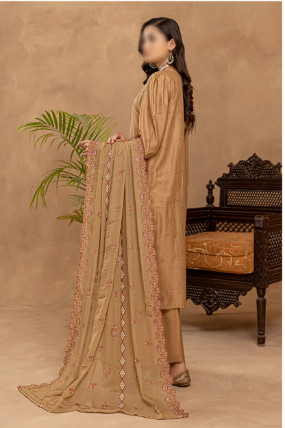 3 Piece - Embroidered Lawn - Nikhar 103