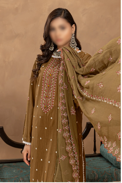 3 Piece - Embroidered Lawn - Nikhar 104