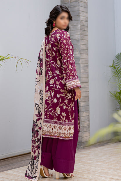 3 Piece - Digitally Printed Lawn - Nureh 901
