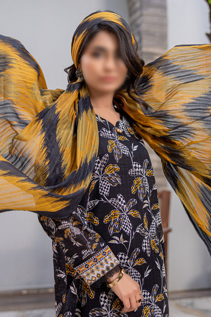 3 Piece - Digitally Printed Lawn - Nureh 910