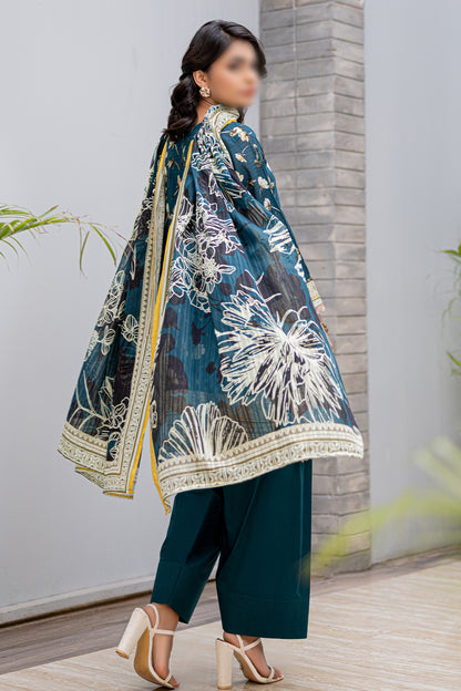 3 Piece - Digitally Printed Lawn - Nureh 902