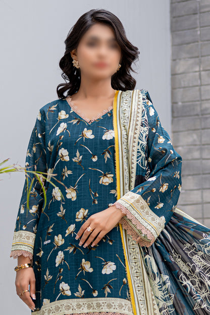 3 Piece - Digitally Printed Lawn - Nureh 902