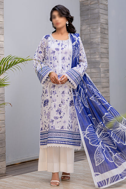 3 Piece - Digitally Printed Lawn - Nureh 903