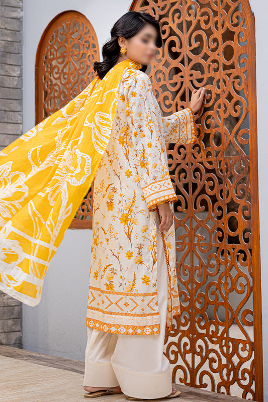 3 Piece - Digitally Printed Lawn - Nureh 904