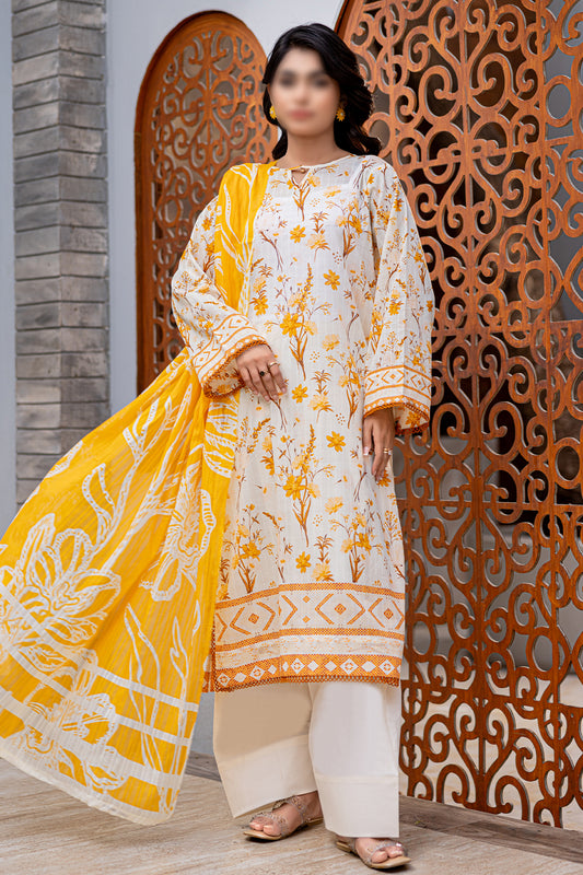 3 Piece - Digitally Printed Lawn - Nureh 904
