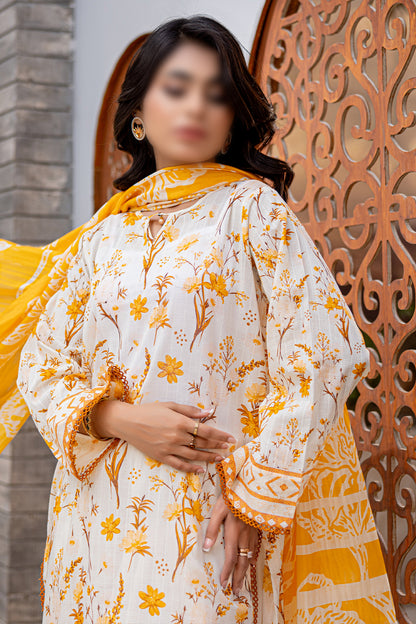 3 Piece - Digitally Printed Lawn - Nureh 904