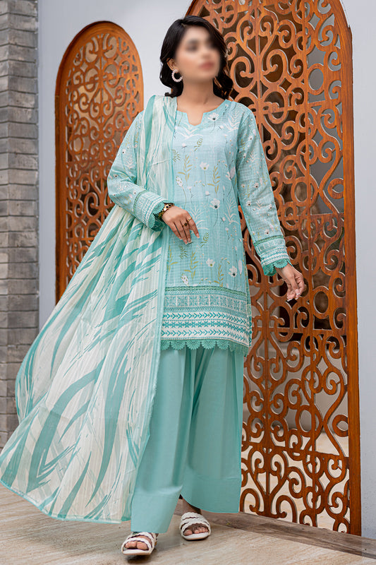 3 Piece - Digitally Printed Lawn - Nureh 905