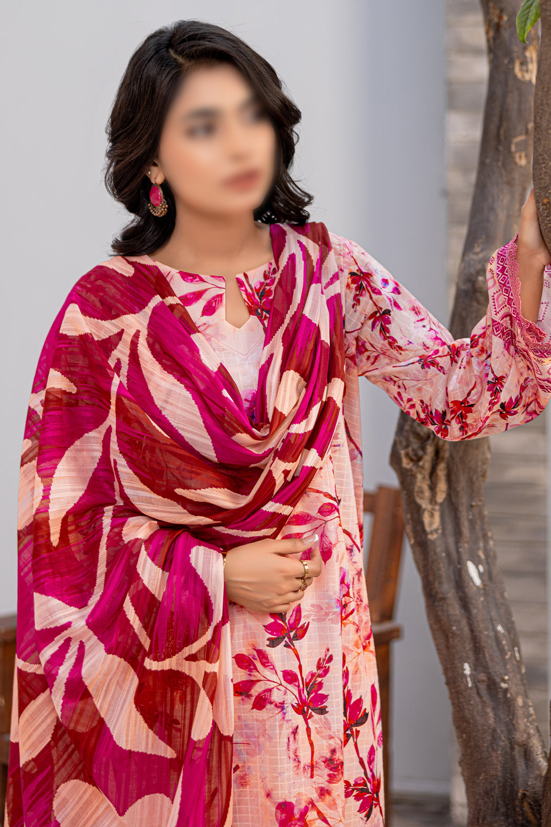 3 Piece - Digitally Printed Lawn - Nureh 908
