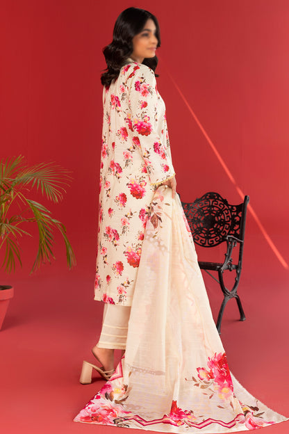3 Piece - Digitally Printed Lawn - Nureh 1202