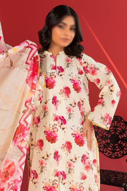 3 Piece - Digitally Printed Lawn - Nureh 1202