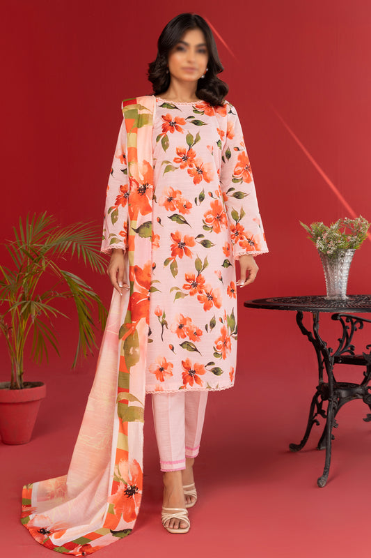 3 Piece - Digitally Printed Lawn - Nureh 1205
