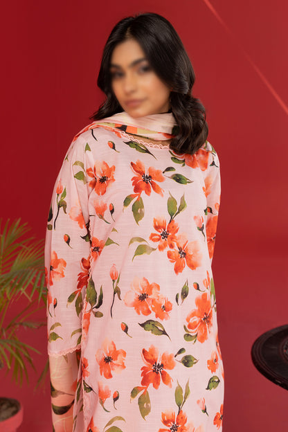 3 Piece - Digitally Printed Lawn - Nureh 1205
