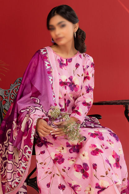 3 Piece - Digitally Printed Lawn - Nureh 1206