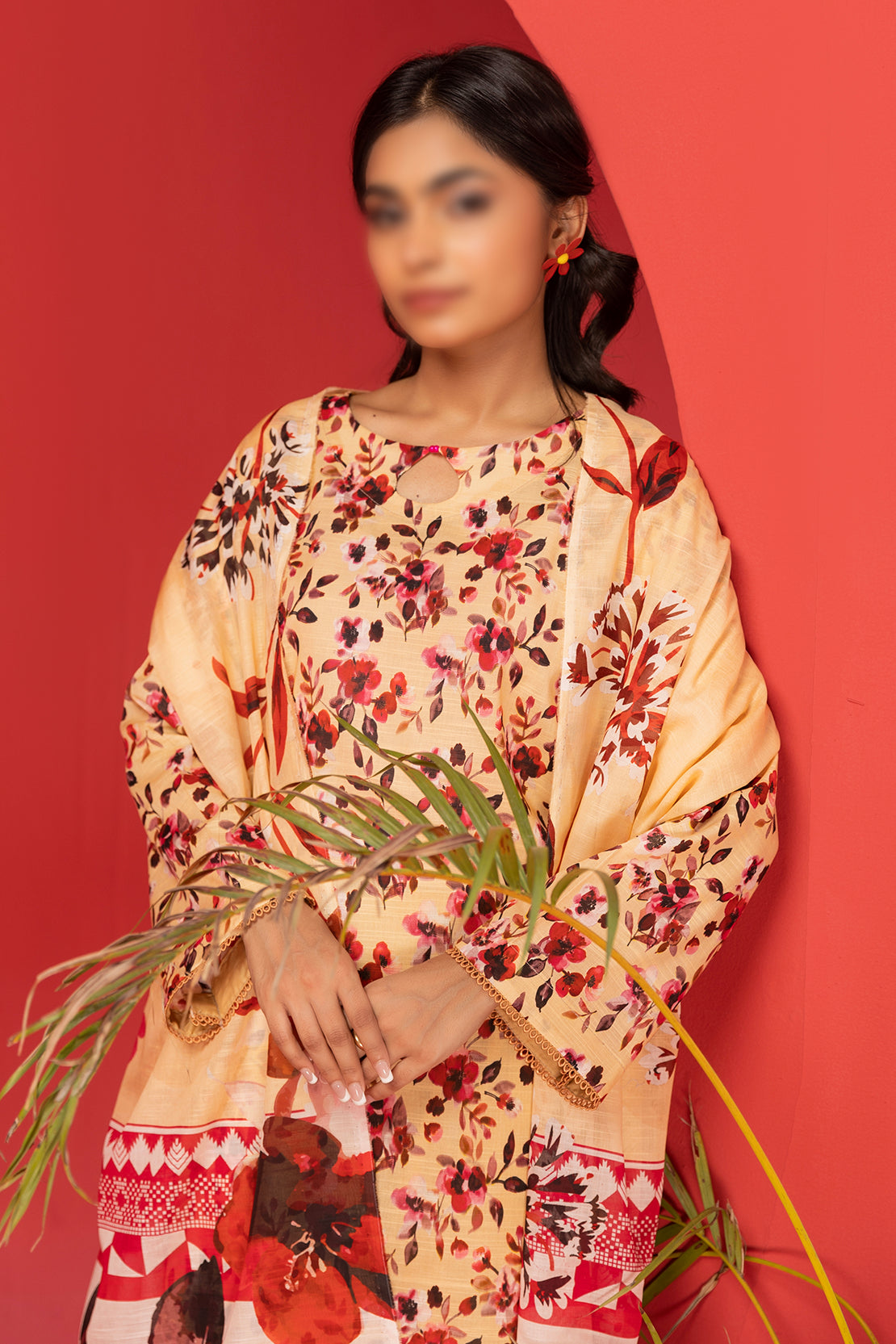 3 Piece - Digitally Printed Lawn - Nureh 1209
