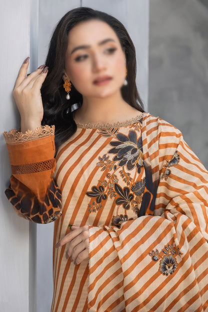 3 Piece - Digitally Printed Lawn - Nureh 1002